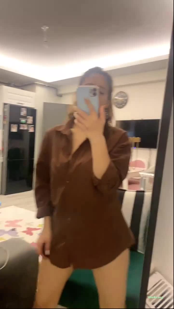 Örümcek Kahverengi Gömlek Kalça Twerk Ifşası